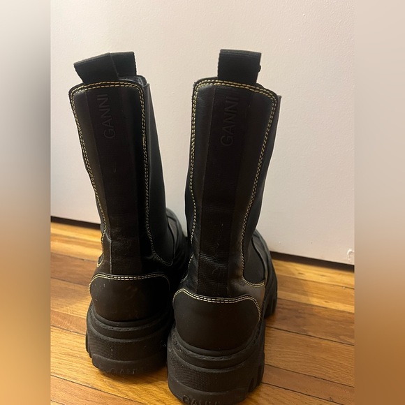black ganni lug sole boots - Picture 5 of 5